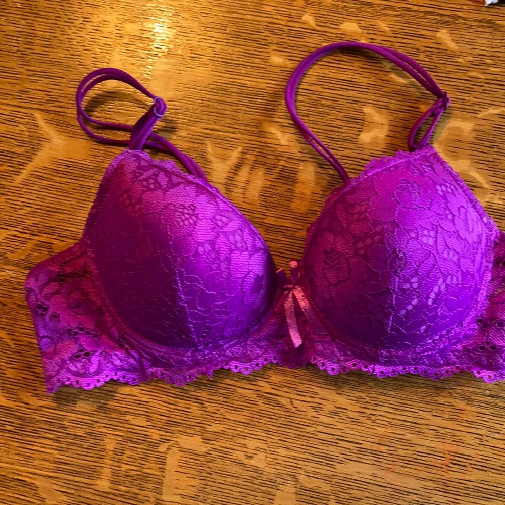 Purple lace lightly padded 80C/34D bra